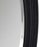 Cirque Modern Black Ash Round Mirror