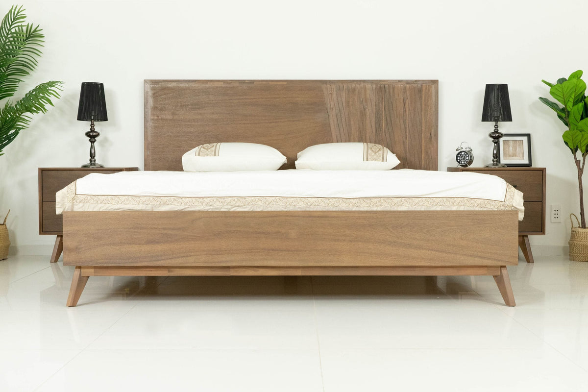 Mielcasa | Walnut Modrest Claire Contemporary Walnut Bed | SKU VGWDWIN-USQB-BED | MPN: 78289|78290 | Free Delivery & Free Return