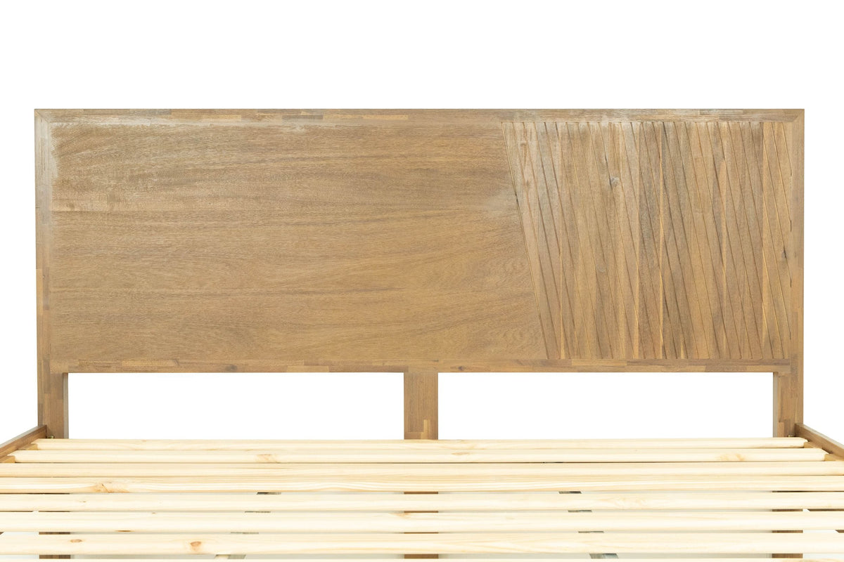 Claire Contemporary Walnut Bed