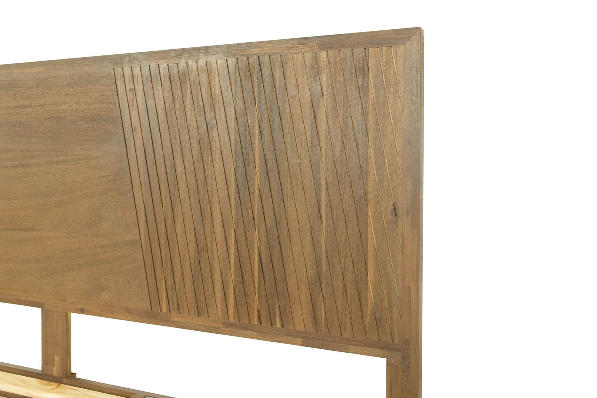 Claire Contemporary Walnut Bed