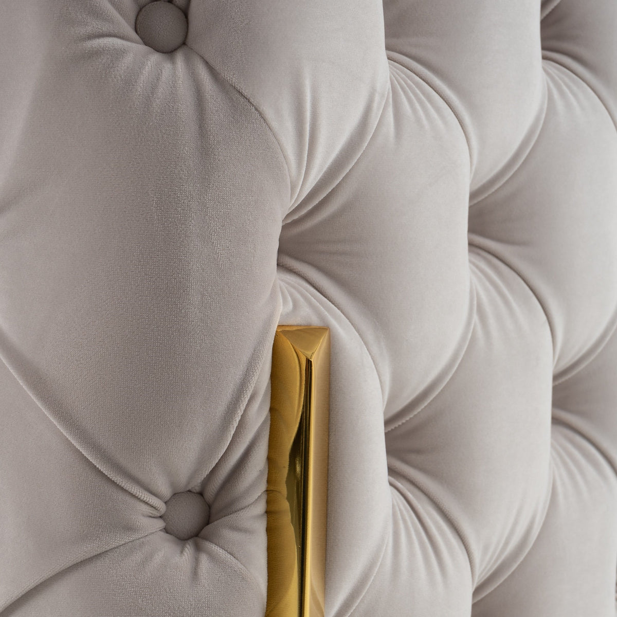 Clarice Transitional Light Beige Velvet Chair