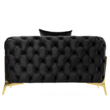 Clarice Transitional Black Velvet Chair