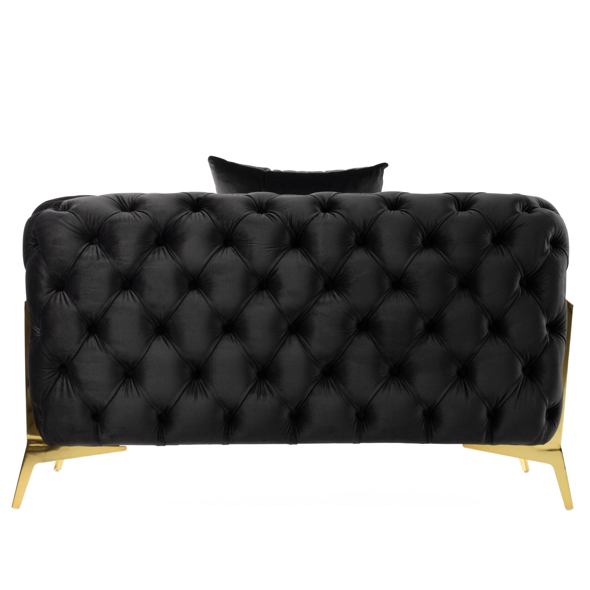 Clarice Transitional Black Velvet Chair