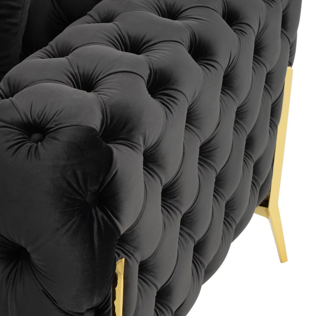 Clarice Transitional Black Velvet Chair