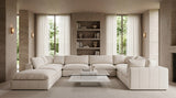 Clarion Modern White & Clear Glass Coffee Table