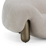 Clarity Contemporary Light Grey Fabric Accent Chair