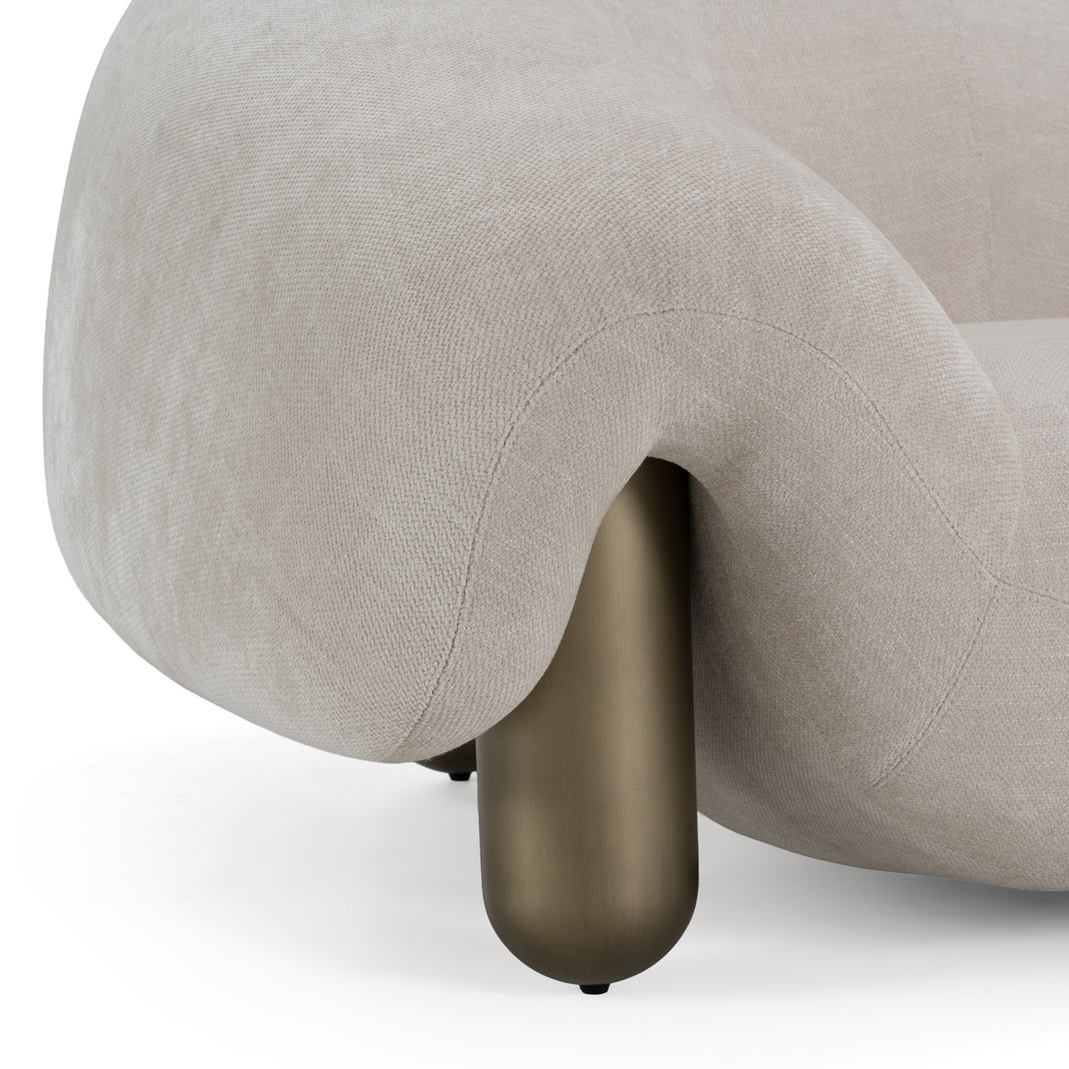 Clarity Contemporary Light Grey Fabric Accent Chair