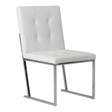 Click Modern White Leatherette Dining Chair (Set of 2)