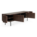 Clifton Modern Smoked Ash Tall TV Stand