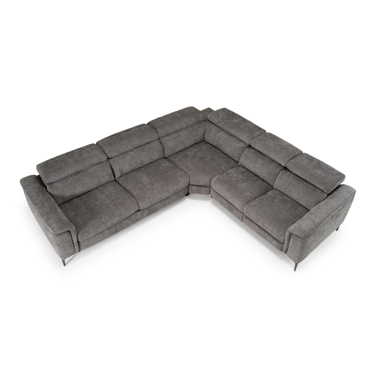 Coffman Modern Grey Fabric Sectional Sofa with Sofa Bed + Recliner
