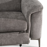 Coffman Modern Grey Fabric Sectional Sofa with Sofa Bed + Recliner