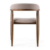 Cohen Mid-Century Modern Tan Fabric + Walnut Dining Chair