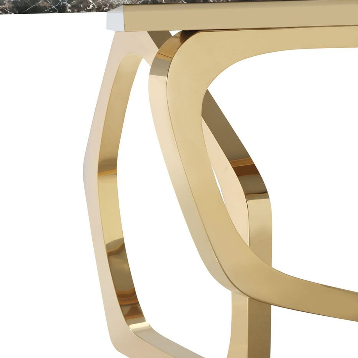 Colton Modern Brown & Gold Dining Table