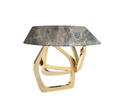 Colton Modern Brown & Gold Dining Table