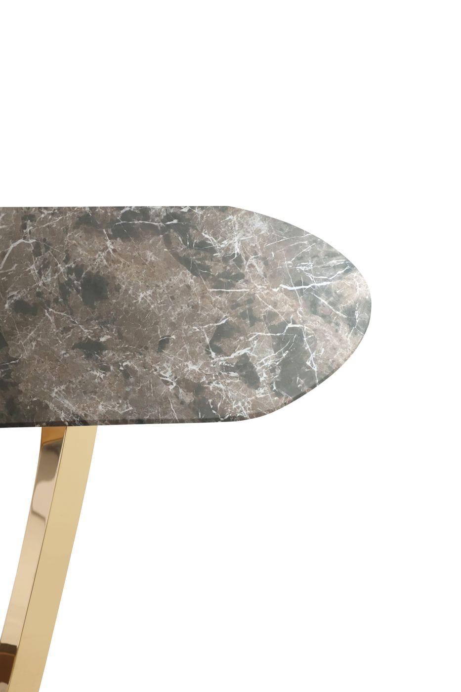 Colton Modern Brown & Gold Dining Table