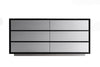 Concord Modern Black Marble + Black Ash + Aluminum Dresser