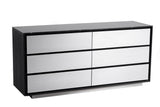 Concord Modern Black Marble + Black Ash + Aluminum Dresser