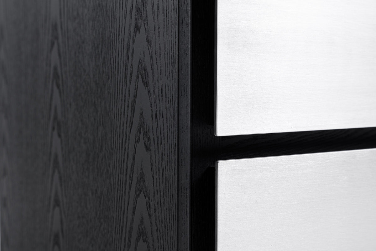 Concord Modern Black Marble + Black Ash + Aluminum Chest