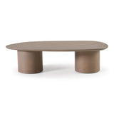 Connie Modern White Oak Oval Coffee Table