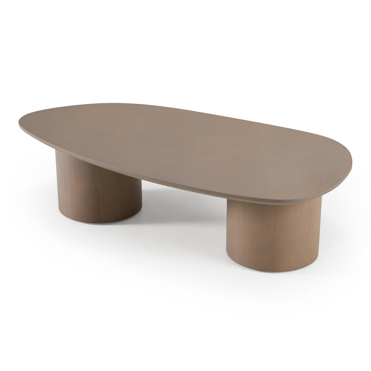 Connie Modern White Oak Oval Coffee Table