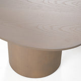Connie Modern White Oak Oval Coffee Table