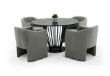 Conroy Modern Black Round Dining Table
