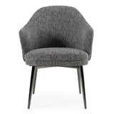 Cora Modern Grey Fabric & Leatherette Dining Chair