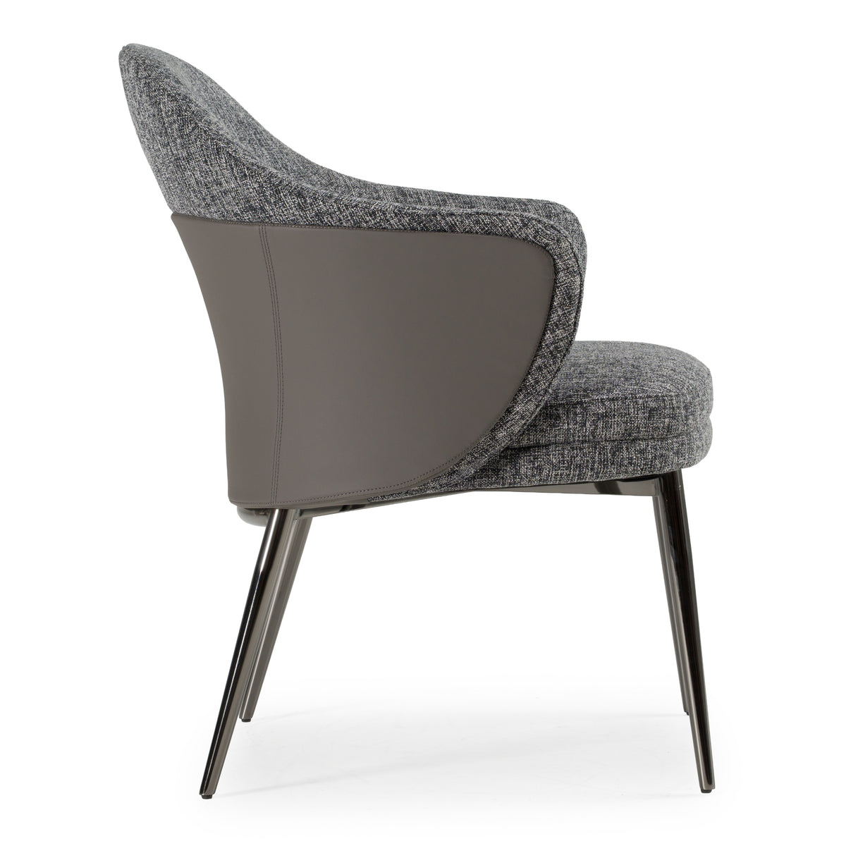Cora Modern Grey Fabric & Leatherette Dining Chair