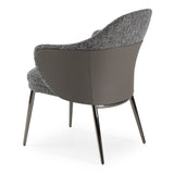 Cora Modern Grey Fabric & Leatherette Dining Chair