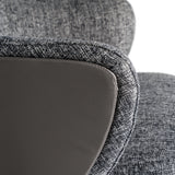 Cora Modern Grey Fabric & Leatherette Dining Chair