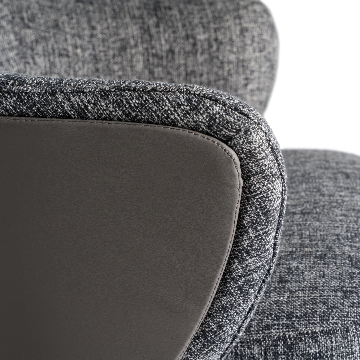 Cora Modern Grey Fabric & Leatherette Dining Chair