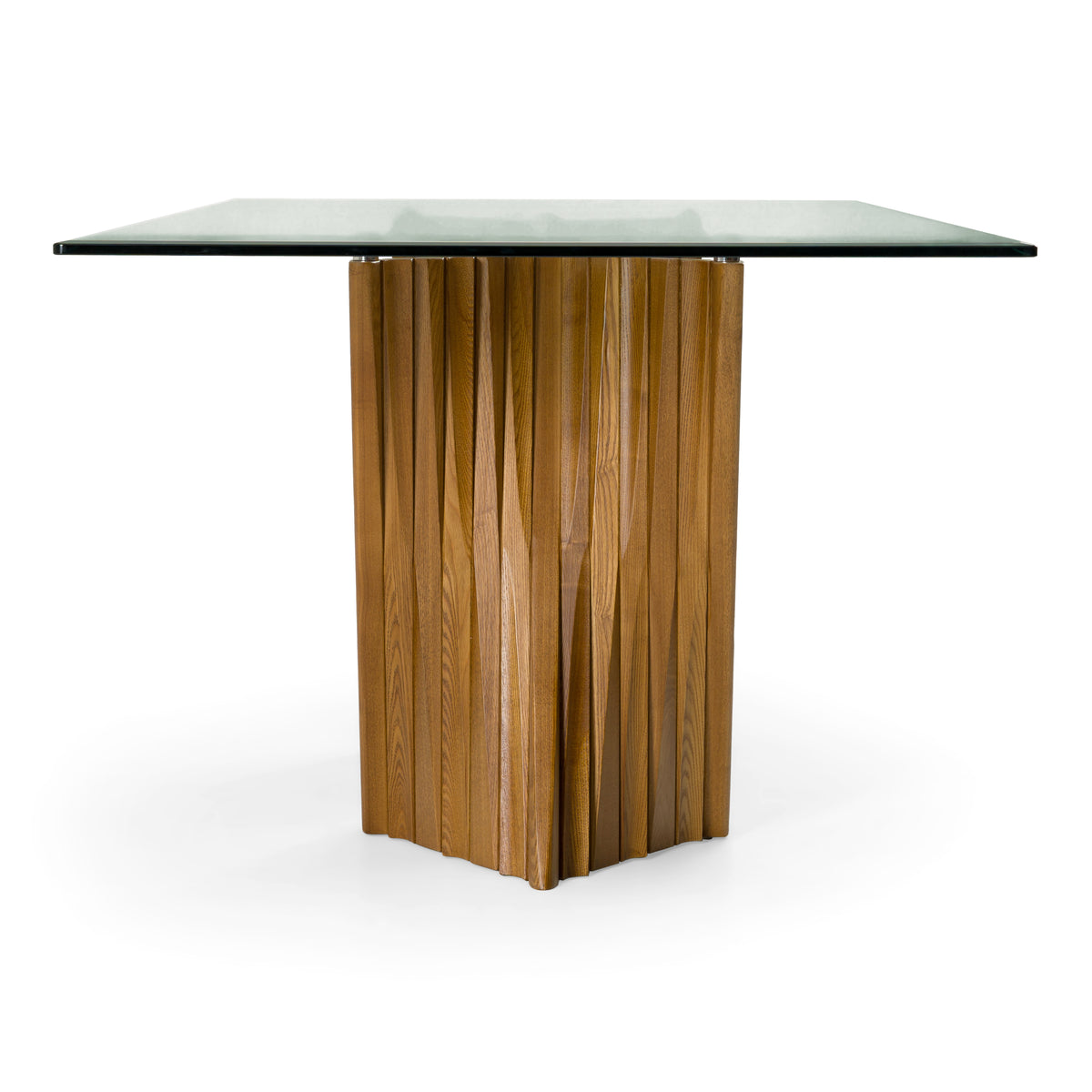 Corbin Mid-Century Walnut & Glass Dining Table
