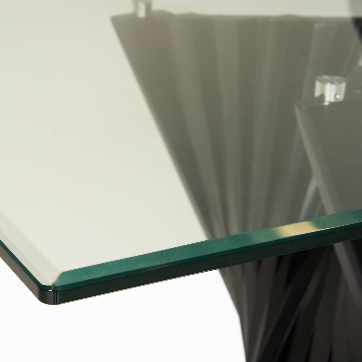 Corbin Mid-Century Black Ash & Glass Dining Table