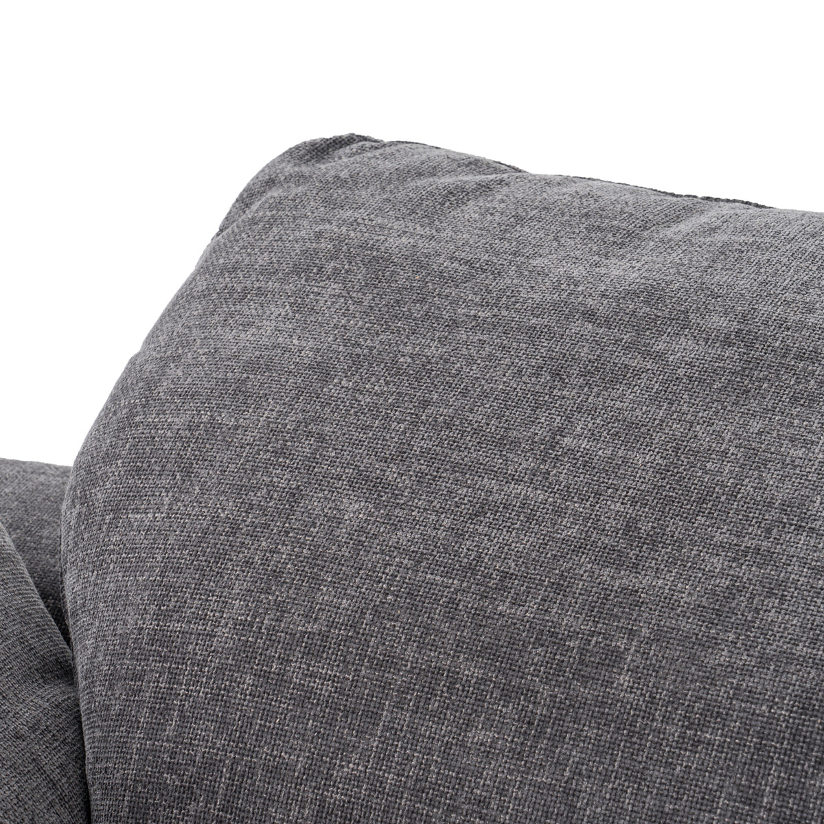 Corinth Modern Dark Grey Fabric Sectional Sofa with 3 Power Recliners