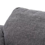 Corinth Modern Dark Grey Fabric Sectional Sofa with 3 Power Recliners