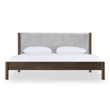 Carolina Modern Grey Fabric + Wenge Bed