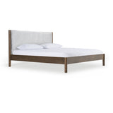 Carolina Modern Grey Fabric + Wenge Bed