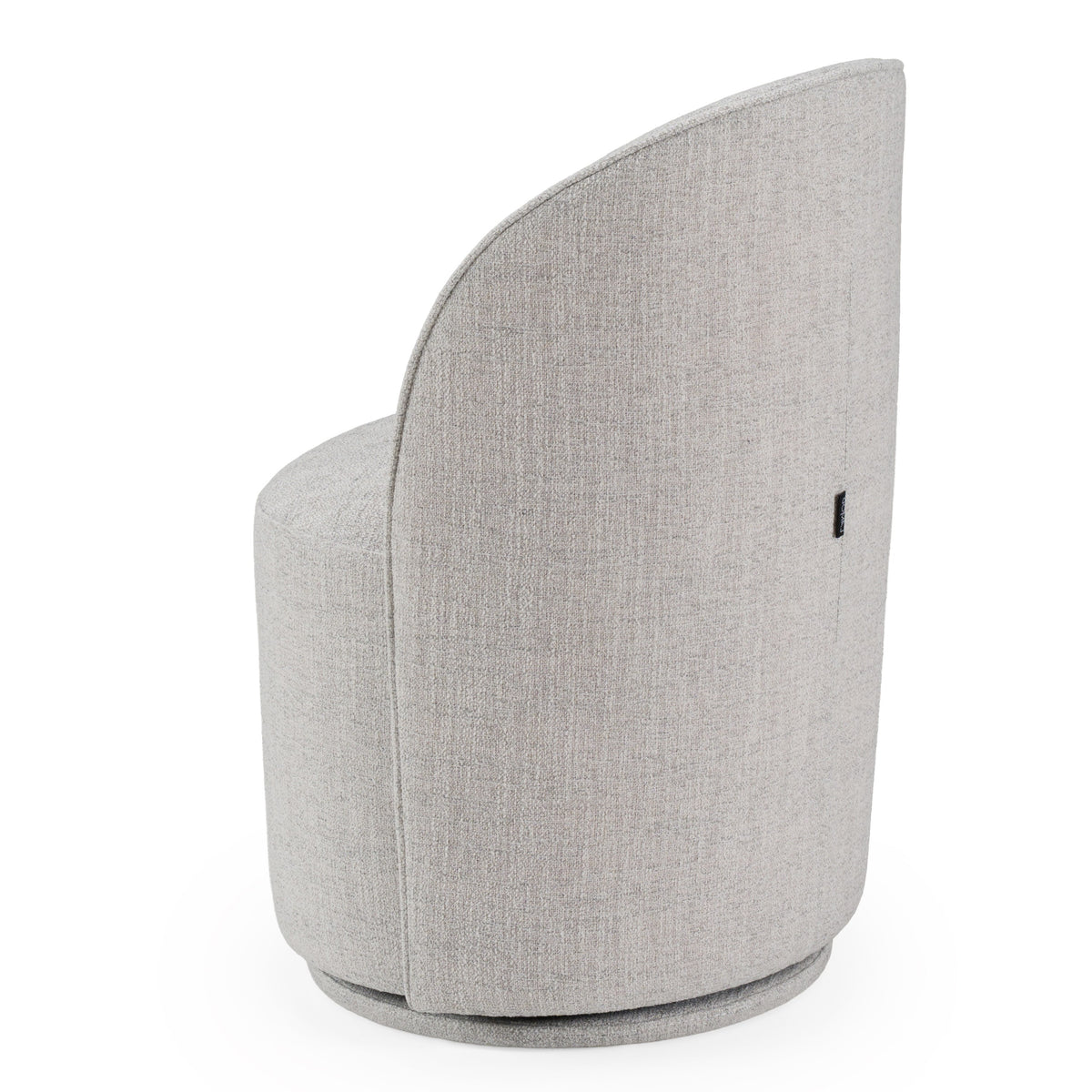 Correa Modern Light Grey Fabric Swivel Dining Chair