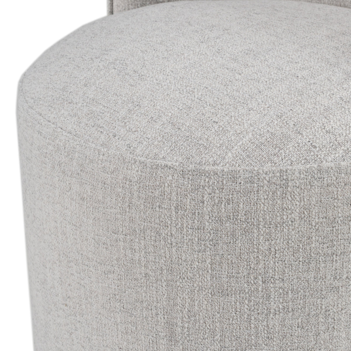 Correa Modern Light Grey Fabric Swivel Dining Chair