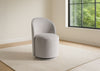 Correa Modern Light Grey Fabric Swivel Dining Chair