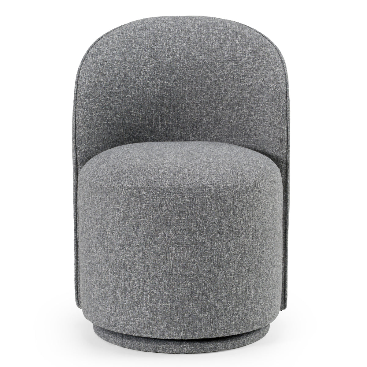 Correa Modern Grey Fabric Swivel Dining Chair