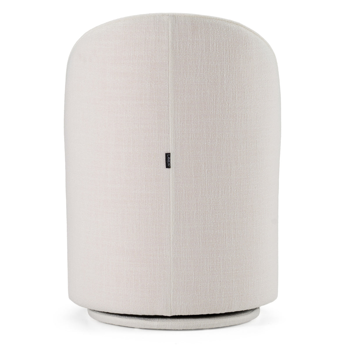 Correa Modern White Fabric Swivel Dining Chair