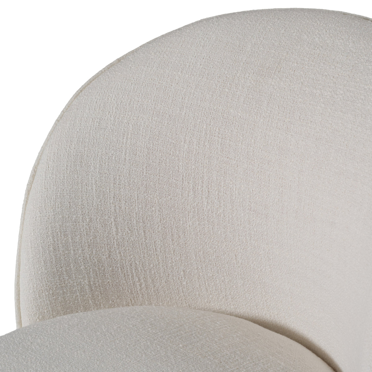 Correa Modern White Fabric Swivel Dining Chair