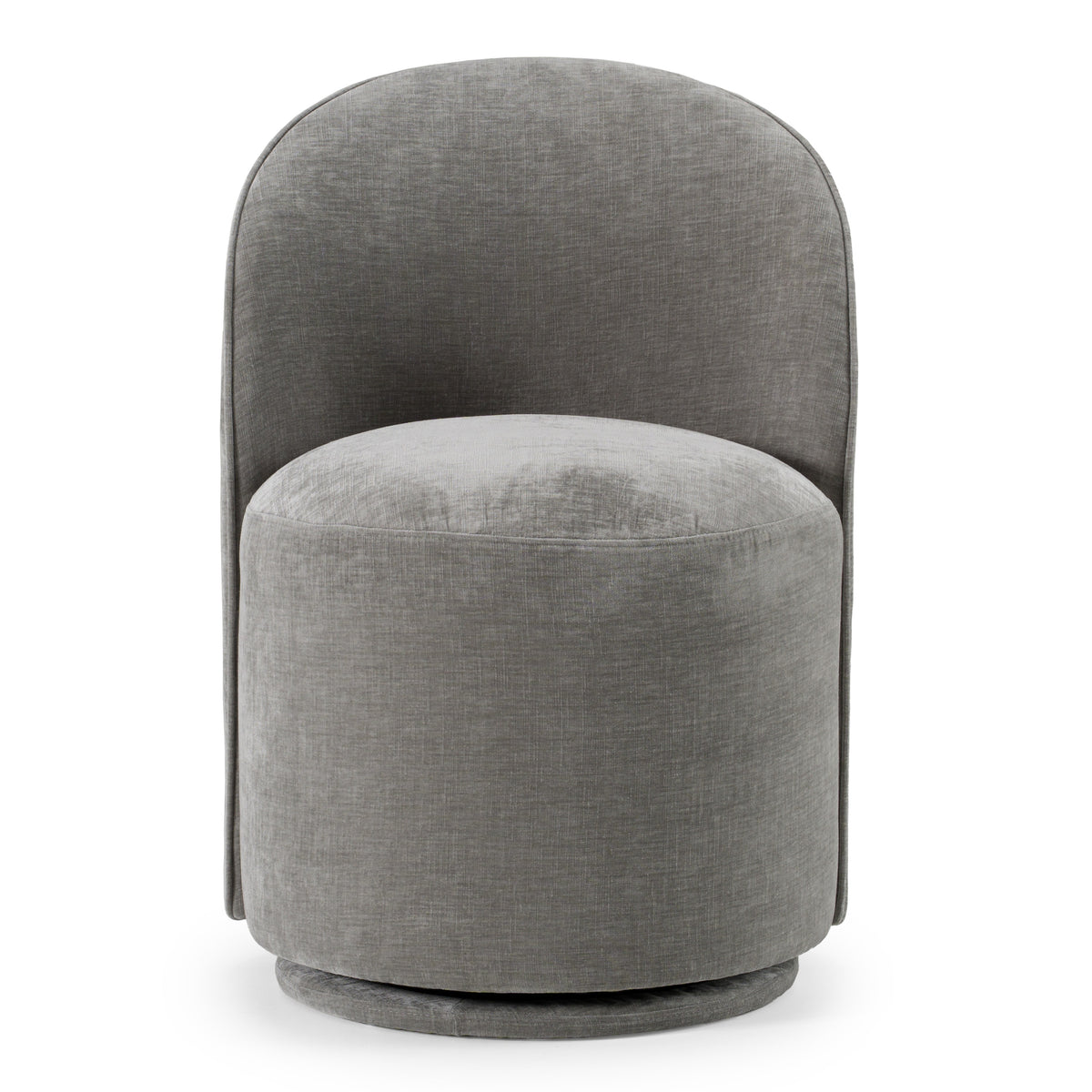 Correa Modern Dove Grey Fabric Swivel Dining Chair