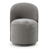 Correa Modern Dove Grey Fabric Swivel Dining Chair