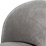 Correa Modern Dove Grey Fabric Swivel Dining Chair
