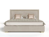 Corrico Modern Off White and Champagne Gold Bedroom Set