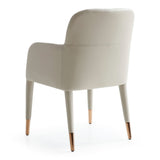 Cortina Modern Beige Eco-Leather Dining Arm Chair