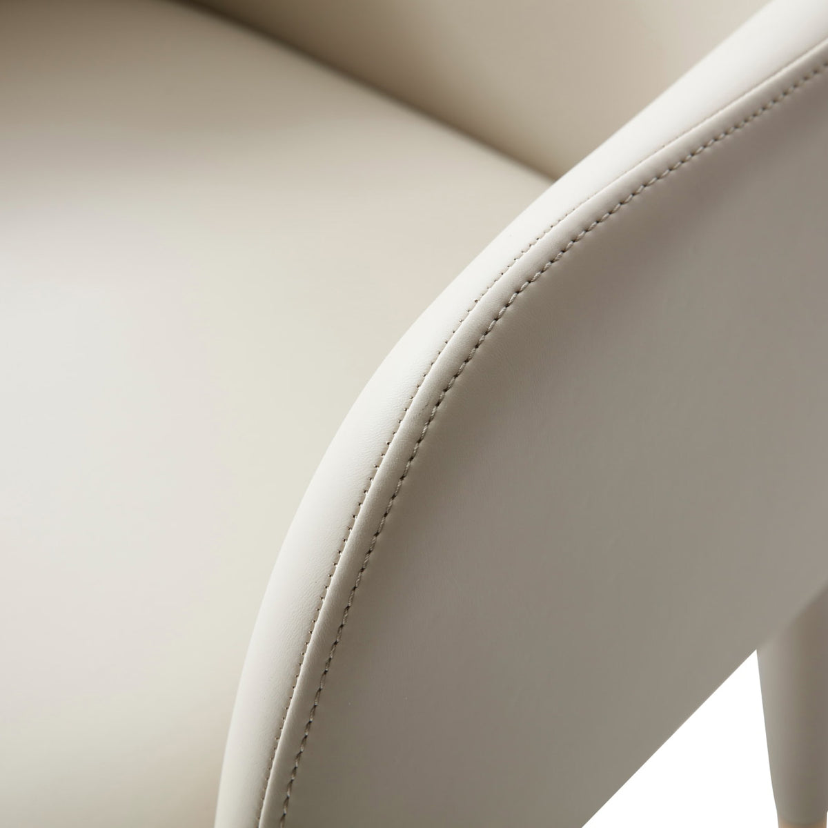 Cortina Modern Beige Eco-Leather Dining Arm Chair