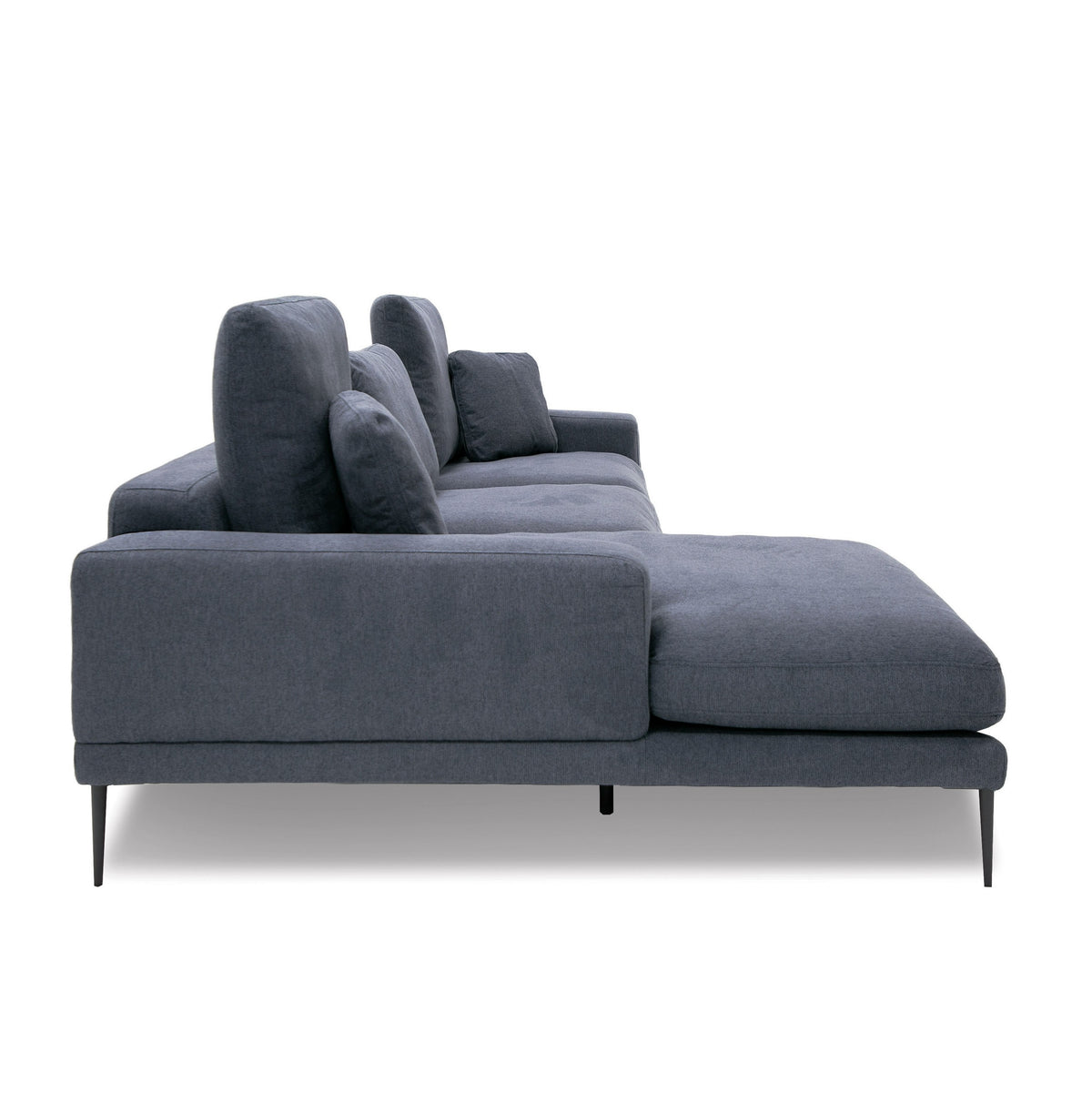 Corwith Modern Blue Fabric Left Facing Sectional Sofa